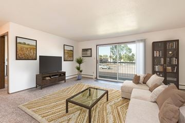 Bismarck apartment for rent - a living room with a couch and a coffee table