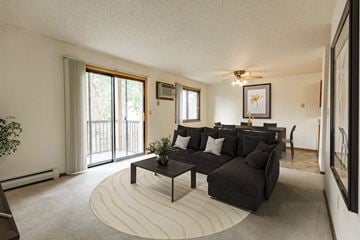 Bismarck apartment for rent - the living room of an apartment with a couch and a coffee table