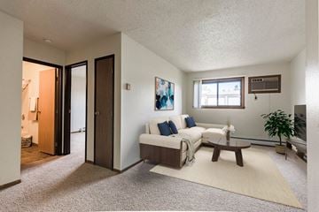 Bismarck apartment for rent - a living room with a couch and a coffee table