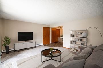 Bismarck apartment for rent - a living room with a couch and a coffee table