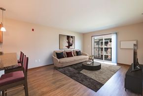Bismarck apartment for rent - Living Room with A Couch at Stonefield Apartments in Bismarck, ND