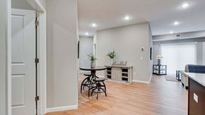 Circle Pines apartment for rent - an open living room with a dining room and a kitchen.  Circle Pines, MN Lexington Lofts