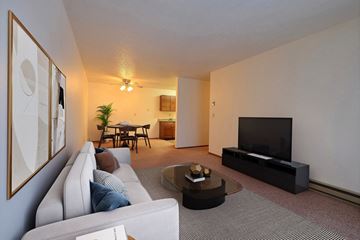 Fargo apartment for rent - a living room with a couch and a tv