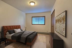 Fargo apartment for rent - Fargo, ND Westcourt Apartments. bedroom with a bed and a window