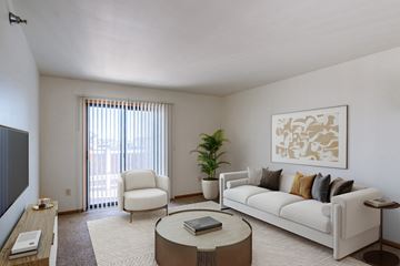 Grand Forks apartment for rent - a living room with a couch and a coffee table