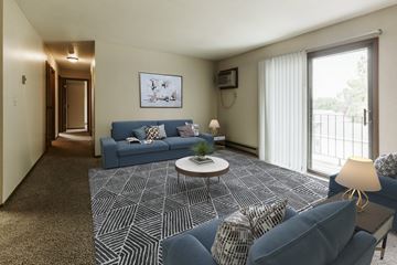 Grand Forks apartment for rent - a living room with couches and a coffee table