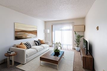 Grand Forks apartment for rent - a living room with a couch and a coffee table