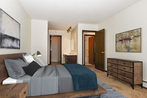 New Brighton apartment for rent - Sage Park Apartments in New Brighton, MN | A cozy master bedroom