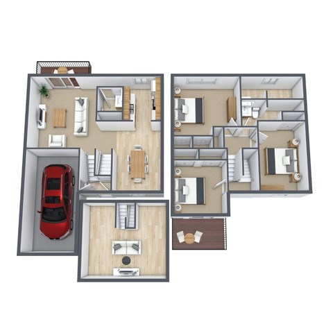 Floor plan for 3 beds, 1.5 baths, 2147 sqft