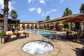 Resort style pool and spa