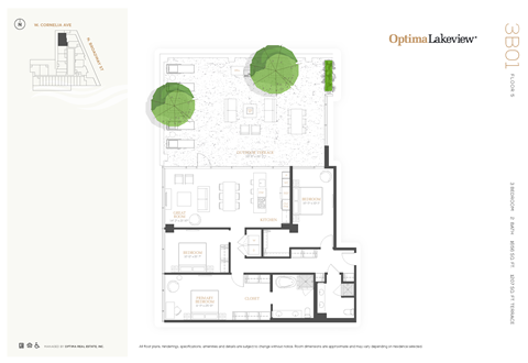 Floor plan for 3 beds, 2 baths, 1656 sqft
