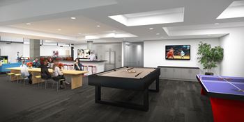 Game room & chef's kitchen