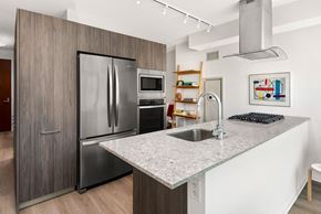 Chicago apartment for rent - Optima Signature Studio Model Kitchen