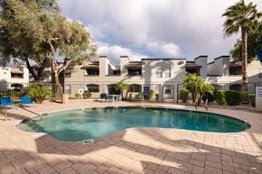 Phoenix apartment for rent - a swimming pool with a house in the background