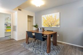 Las Vegas apartment for rent - the preserve at ballantyne commons apartment dining room with table and chairs