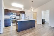 Fargo apartment for rent - Kitchen with an island at Grayhawk Apartments, North Dakota, 58104