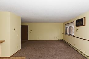 St. Cloud apartment for rent - Empty living room at Jacobs Square Apartments, St. Cloud, MN