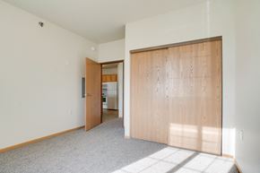 Moorhead townhouse for rent - Bedroom with closet at Lakestone Apartments, Minnesota