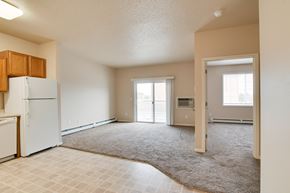 Moorhead townhouse for rent - living room at Courtyard Apartments on Belsly, Minnesota