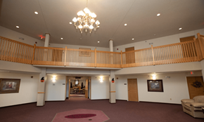 Baxter apartment for rent - a large room with a balcony and a chandelier