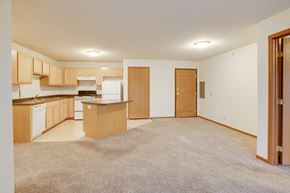 Detroit Lakes apartment for rent - Kitchen and entryway at Pelican Heights Apartments, Detroit Lakes, MN