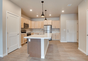 Baxter apartment for rent - a large kitchen with an island in the middle, Pinehurst Apartments, Baxter, MN