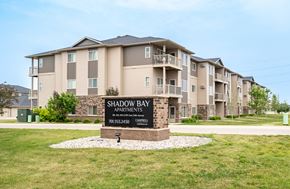 West Fargo apartment for rent - an image of the shadow bay apartments sign