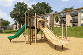 Feasterville apartment for rent - A playground with a green and tan slide.