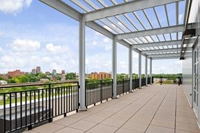 Chicago apartment for rent - the view of the city from the balcony of a condominium building