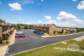 Johnson City townhouse for rent - A wide view of the property and apartment buildings.