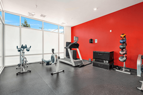 Denver apartment for rent - the gym at the flats at big tex apartments