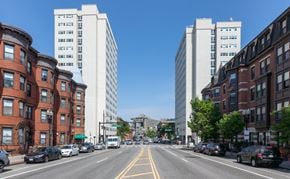 Boston apartment for rent - View of Symphony Plaza Buildings East and West from Mass Avenue