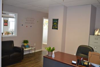 Resident services office with two resident services coordinators on site to assist