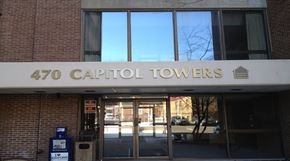 Hartford apartment for rent - Building Parking Lot Entrance
