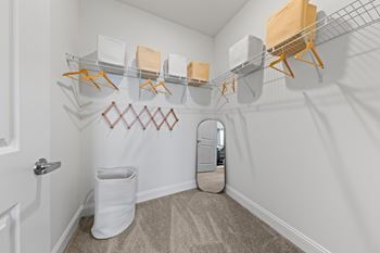 Large closet with shelves