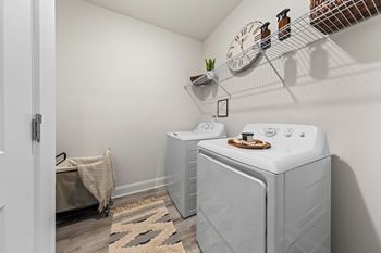 Laundry room with a washer and dryer