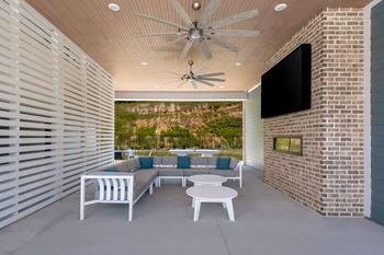 Covered patio area