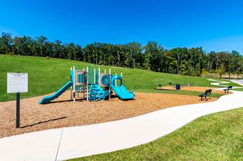 Play area with slide