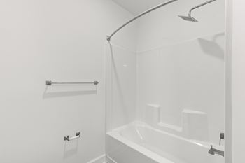 White bathroom with shower