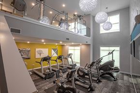 West Chester apartment for rent - A gym with treadmills and elliptical machines.