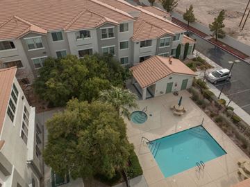 Las Vegas apartment for rent - an aerial view of an apartment complex with a swimming pool