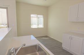 Las Vegas apartment for rent - A kitchen with a sink and cabinets.