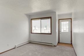Davenport apartment for rent - an empty living room with a window and a door