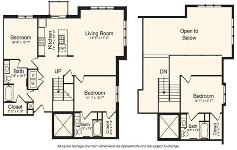 Floor plan for 3 beds, 3 baths, 1622 sqft