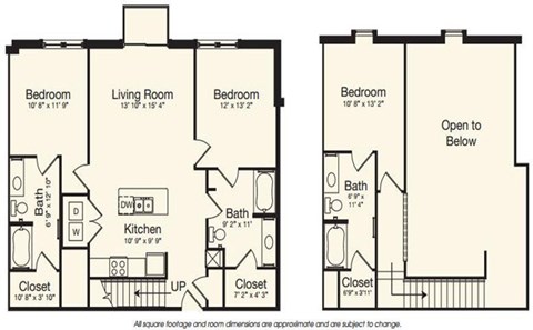 Floor plan for 3 beds, 3 baths, 1478 sqft