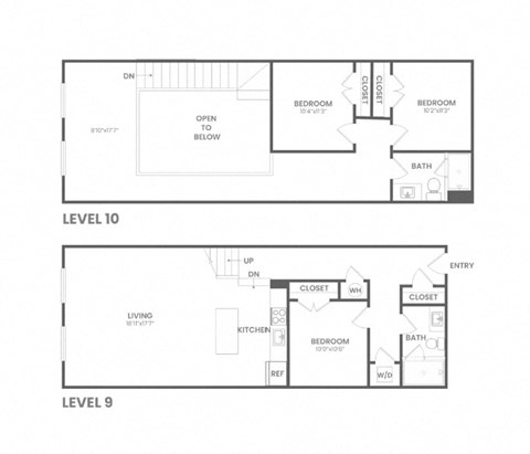 Floor plan for 3 beds, 2 baths, 1843 sqft