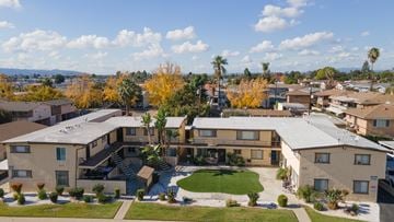 Covina multi-family for rent - A residential area with houses and trees.