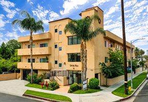Canoga Park multi-family for rent - A building with the name "Cristina Villa" on the front.