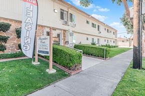 Norwalk apartment for rent - A building with a sign that says "Hammacher Court" is visible.