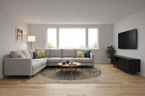 Trenton apartment for rent - The Maddox at 640 Greenwood Ave Trenton NJ - Living Room with sectional in a One Bedroom Apartment
